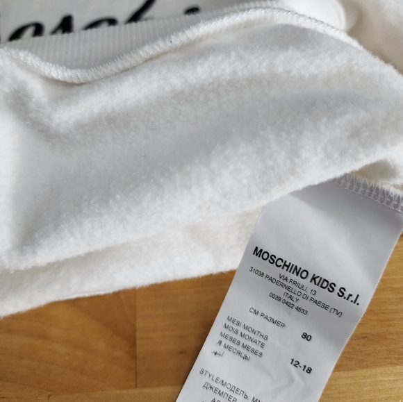 Moschino Baby Sweatshirt White Bear 12-18 months - Picture 13 of 15